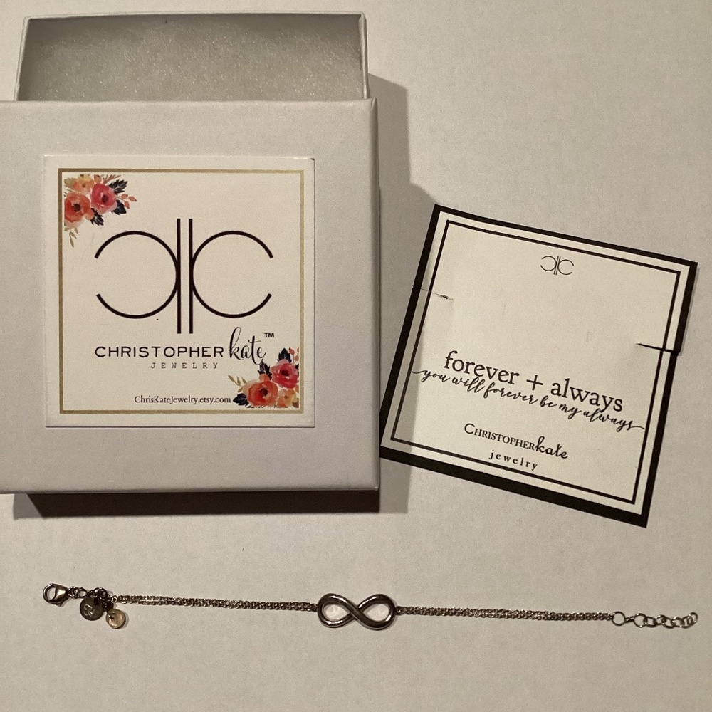 Forever & Always Sterling Silver Bracelet Made by ChrisKate Jewelry 